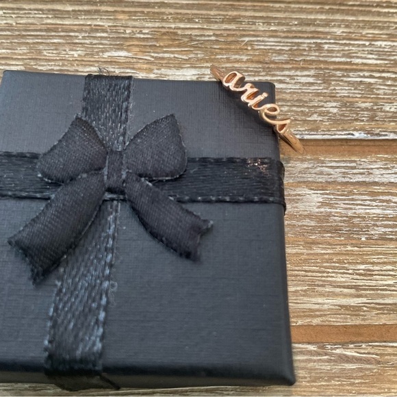 Aries Zodiac Dainty Lightweight Gold Tone Copper Ring - Picture 6 of 11